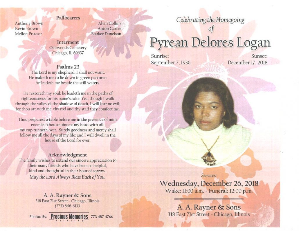 Pyrean Delores Logan Obituary