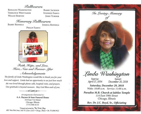 Linda Washington Obituary