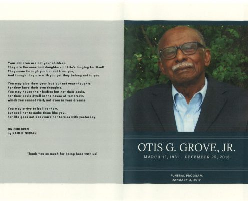 Otis G Grove Jr Obituary