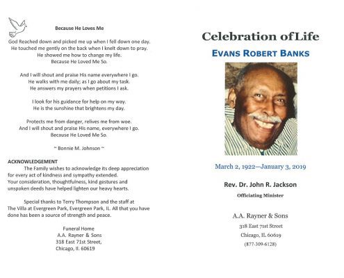 Evans Robert Banks Obituary