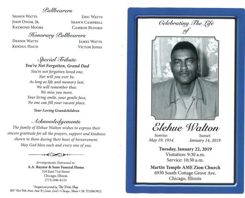 Elehue Walton Obituary