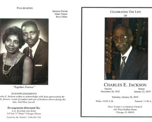 Charles E Jackson Obituary