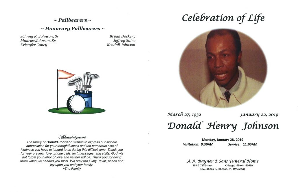 Donald Henry Johnson Obituary