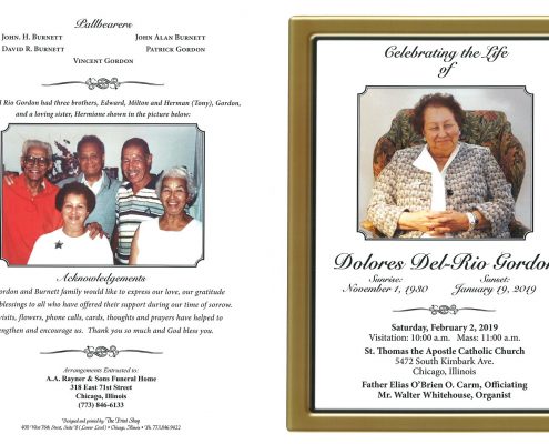 Dolores Del Rio Gordon Obituary