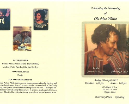 Ola Mae White Obituary