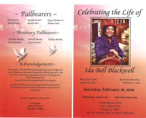 Ida Bell Blackwell Obituary