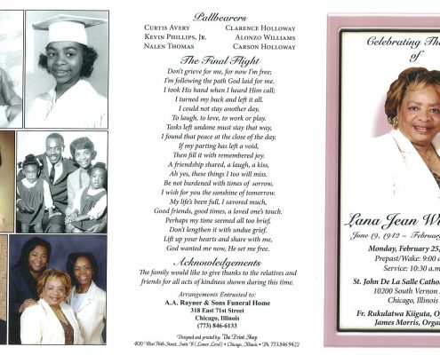 Lana Jean Williams Obituary