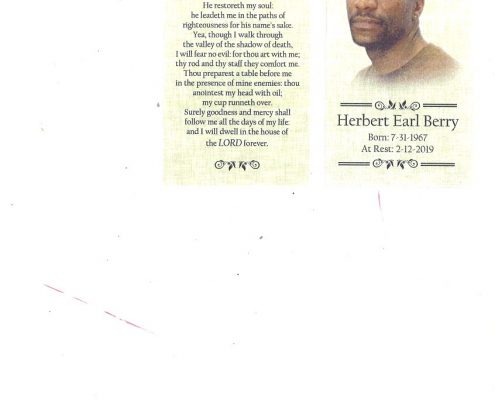Herbert Earl Berry Obituary