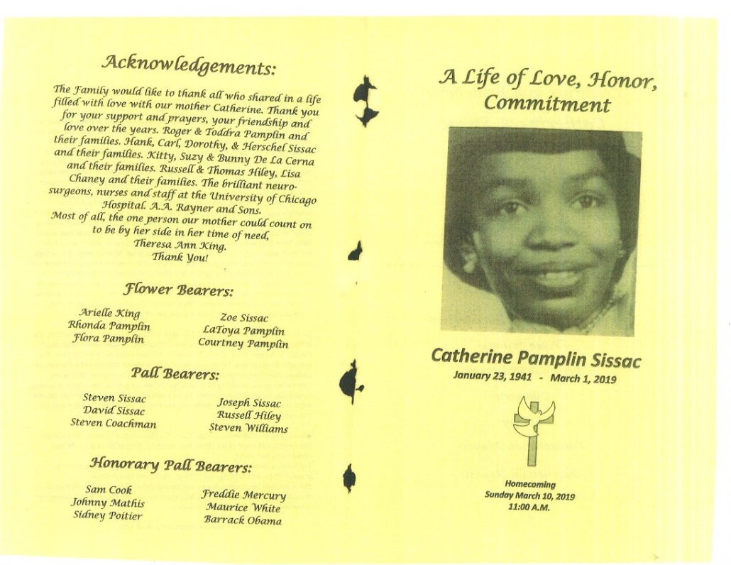 Catherine Pamplin Sissac Obituary