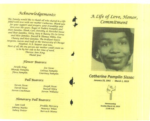 Catherine Pamplin Sissac Obituary