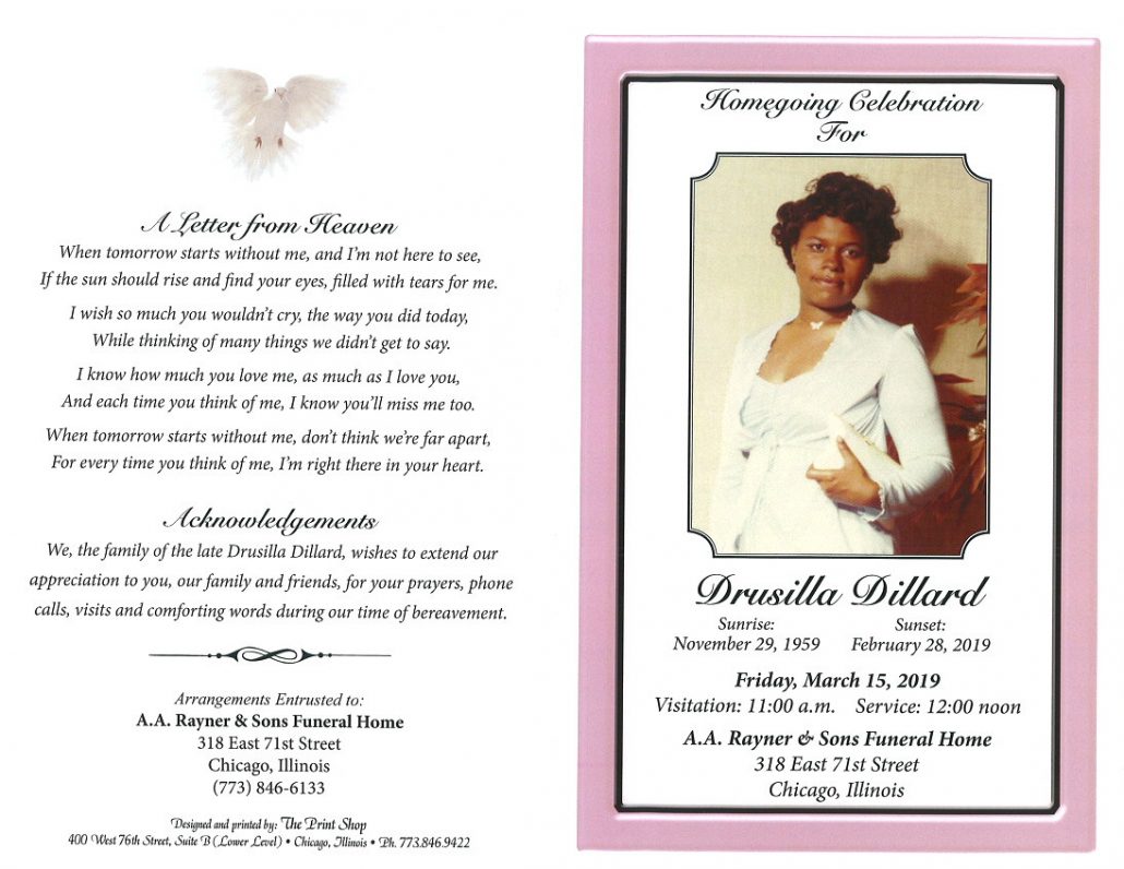 Drusilla Dillard Obituary