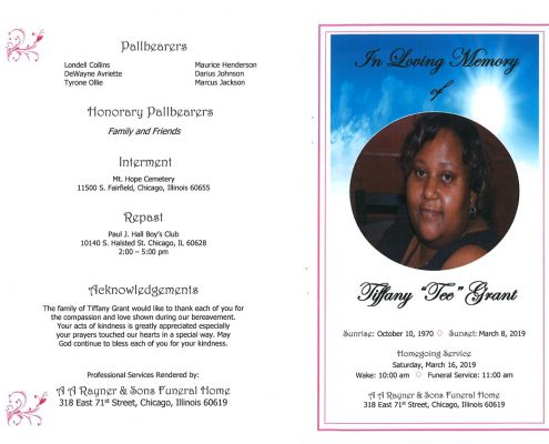 Tiffany Tee Grant Obituary