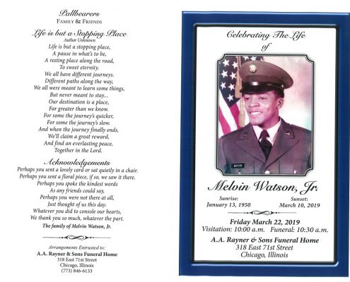 Melvin Watson Jr Obituary