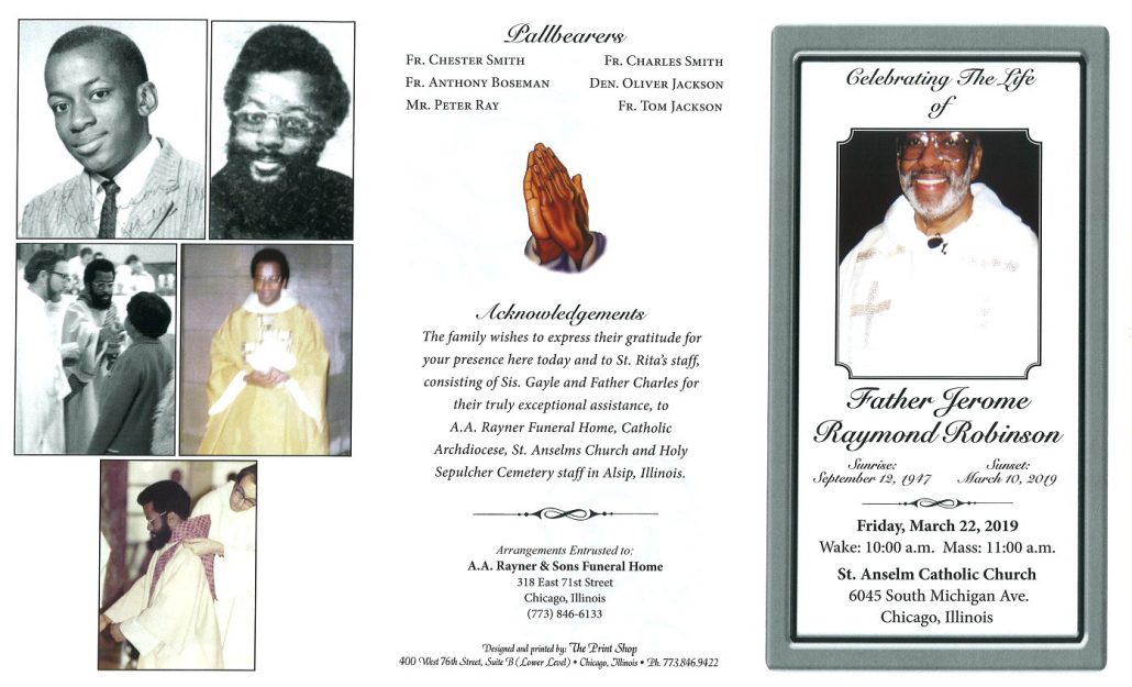 Father Jerome Raymond Robinson Obituary