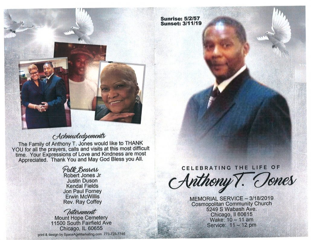 Anthony T Jones Obituary