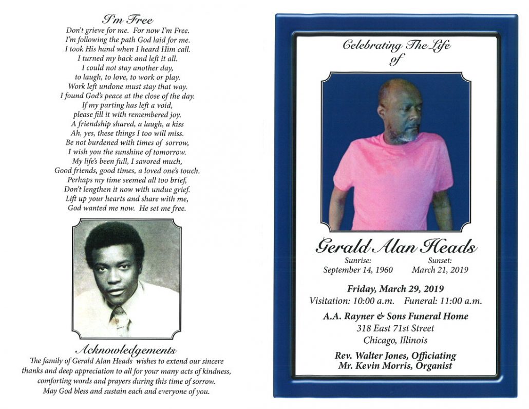 Gerald Alan Heads Obituary