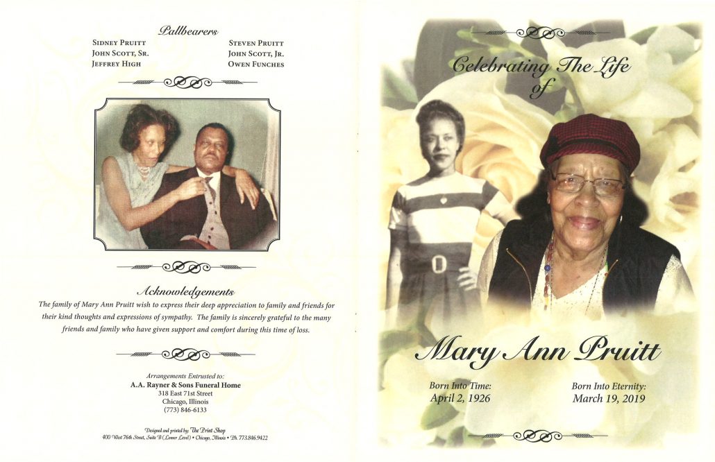 Mary Ann Pruitt Obituary