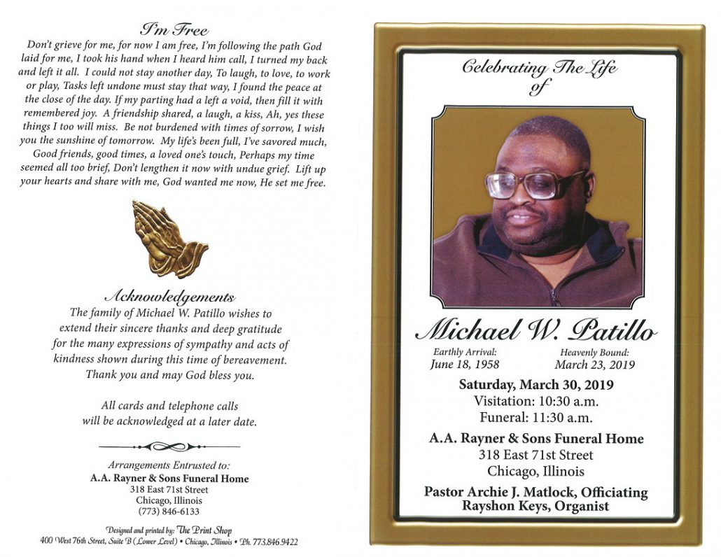 Michael W Patillo Obituary