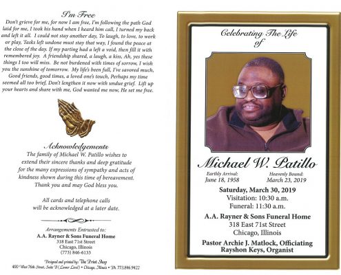 Michael W Patillo Obituary