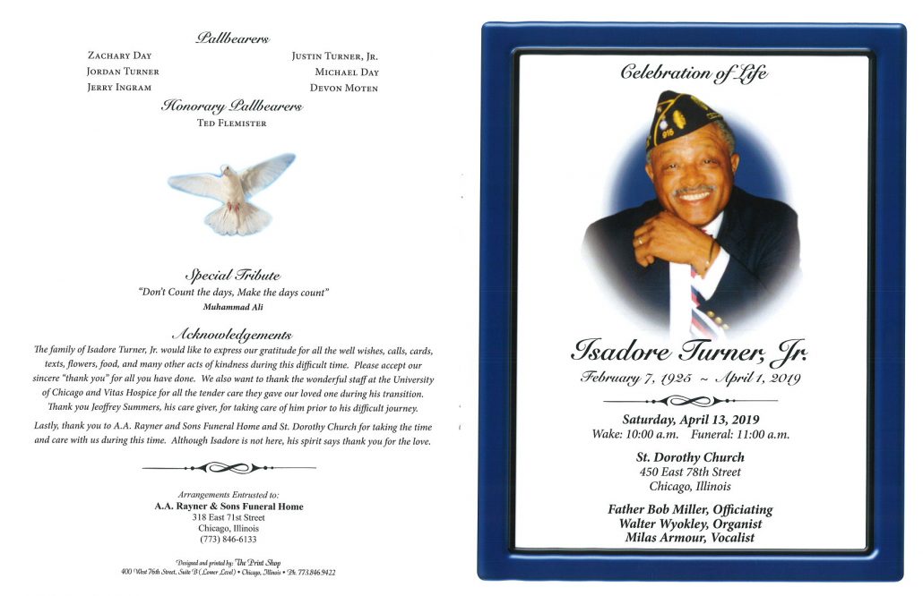 Isadore Turner Jr Obituary