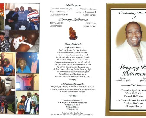 Gregory R Patterson Obituary