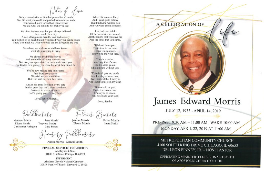 James Edward Morris Obituary