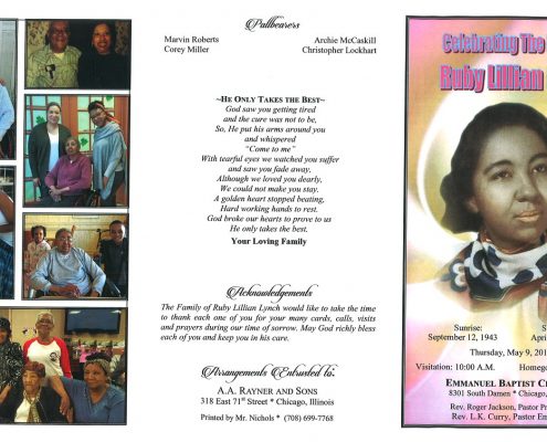 Ruby Lillian Lynch Obituary