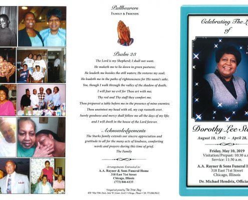 Dorothy Lee Starks Obituary