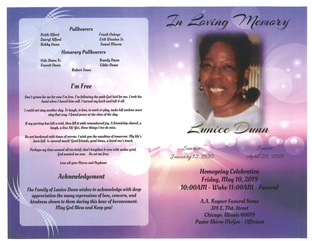 Lunice Dunn Obituary