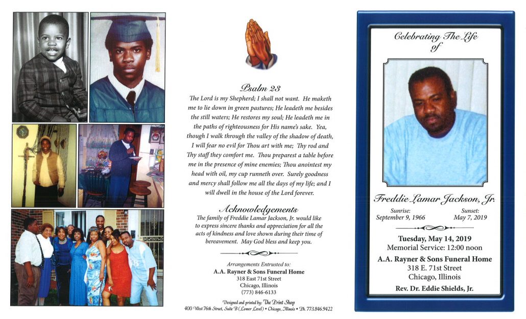 Freddie Jackson Jr Obituary