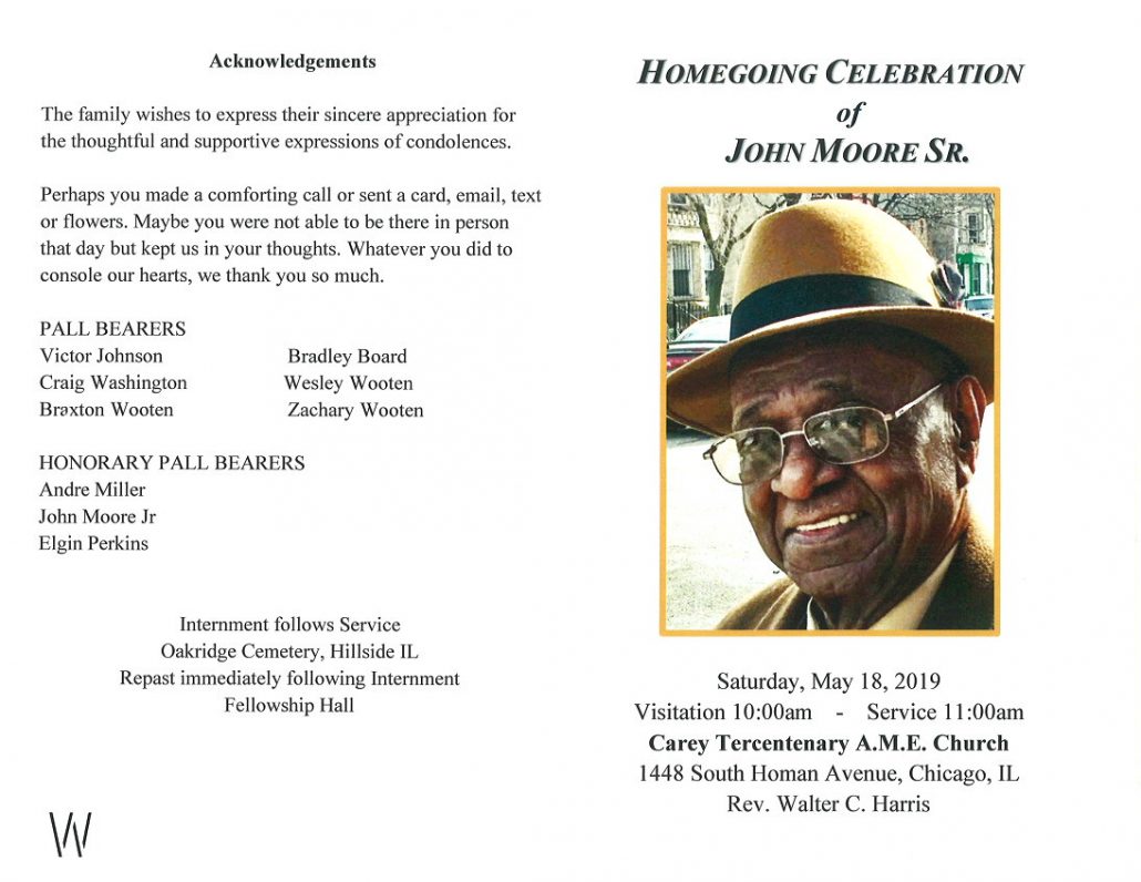 John Moore Sr Obituary