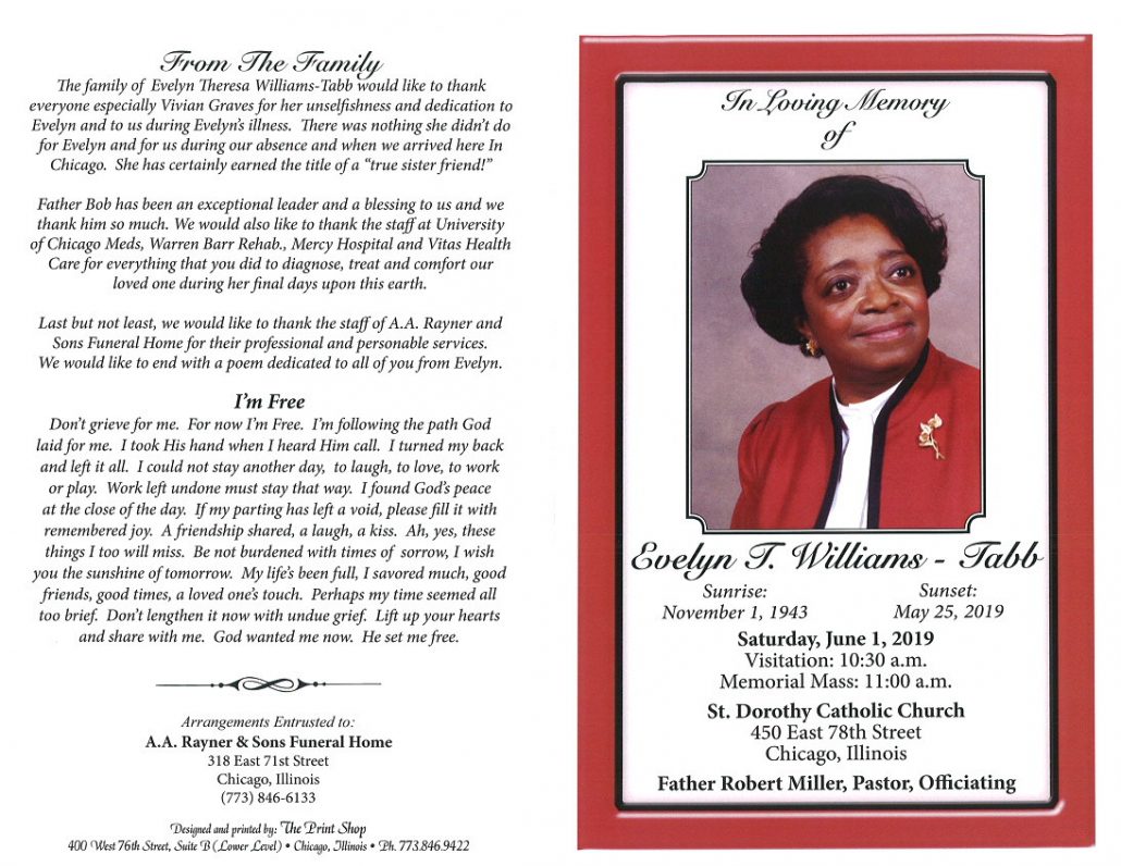 Evelyn Williams Tabb Obituary