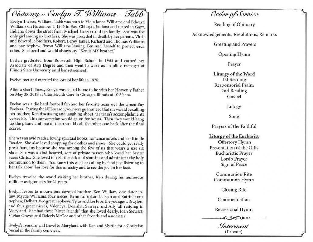 Evelyn Williams Tabb Obituary | AA Rayner and Sons Funeral Homes