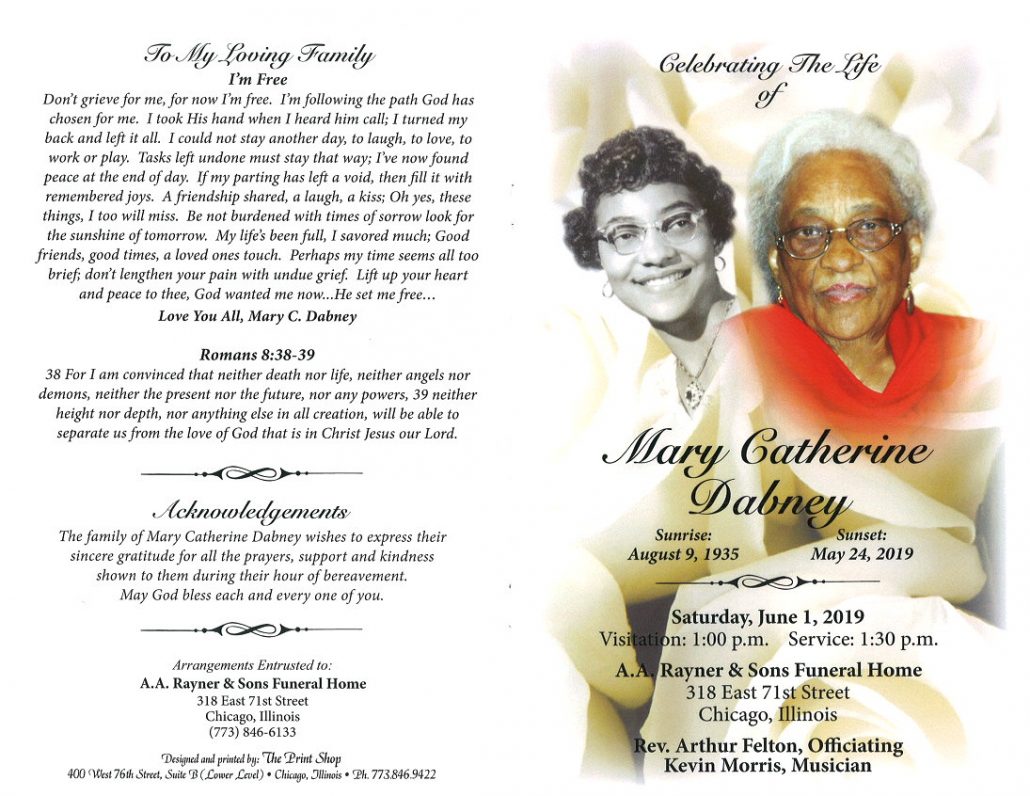 Mary Catherine Dabney Obituary