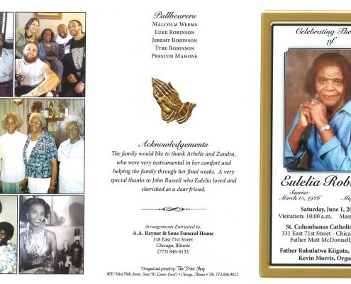 Eulelia Robinson Obituary