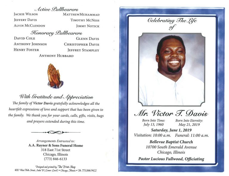 Victor Davis Obituary | AA Rayner and Sons Funeral Homes