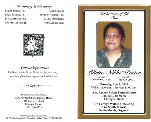 Lillette Nikki Porter Obituary