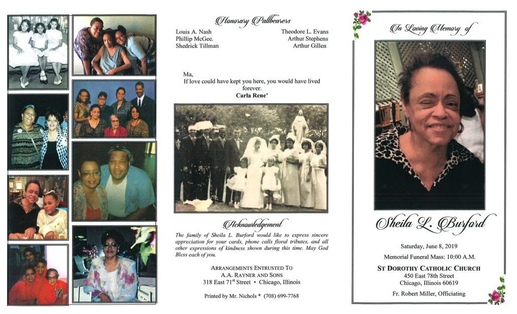 Sheila L Burford Obituary
