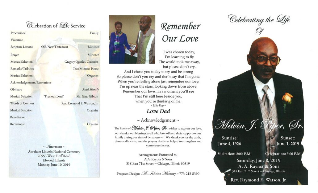 Melvin Piper Sr Obituary