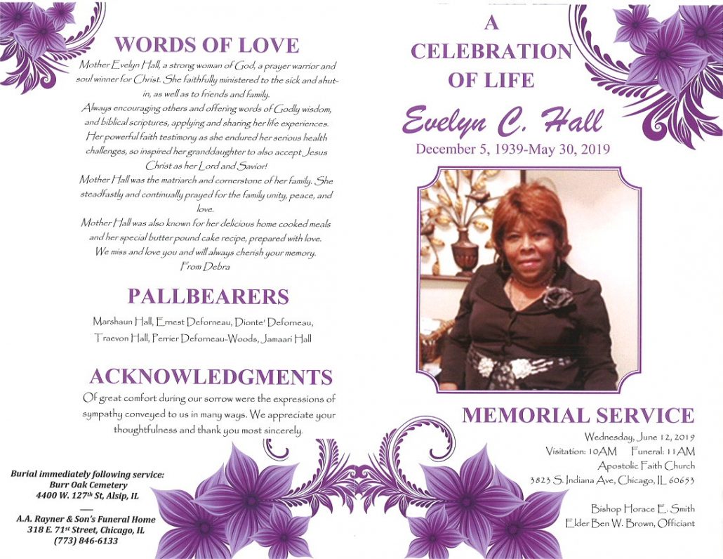Evelyn C Hall Obituary