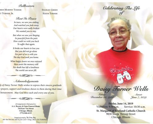Daisy Turner Wells Obituary