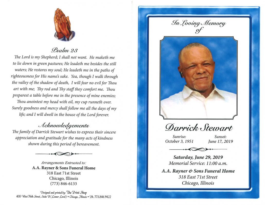 Darrick Stewart Obituary