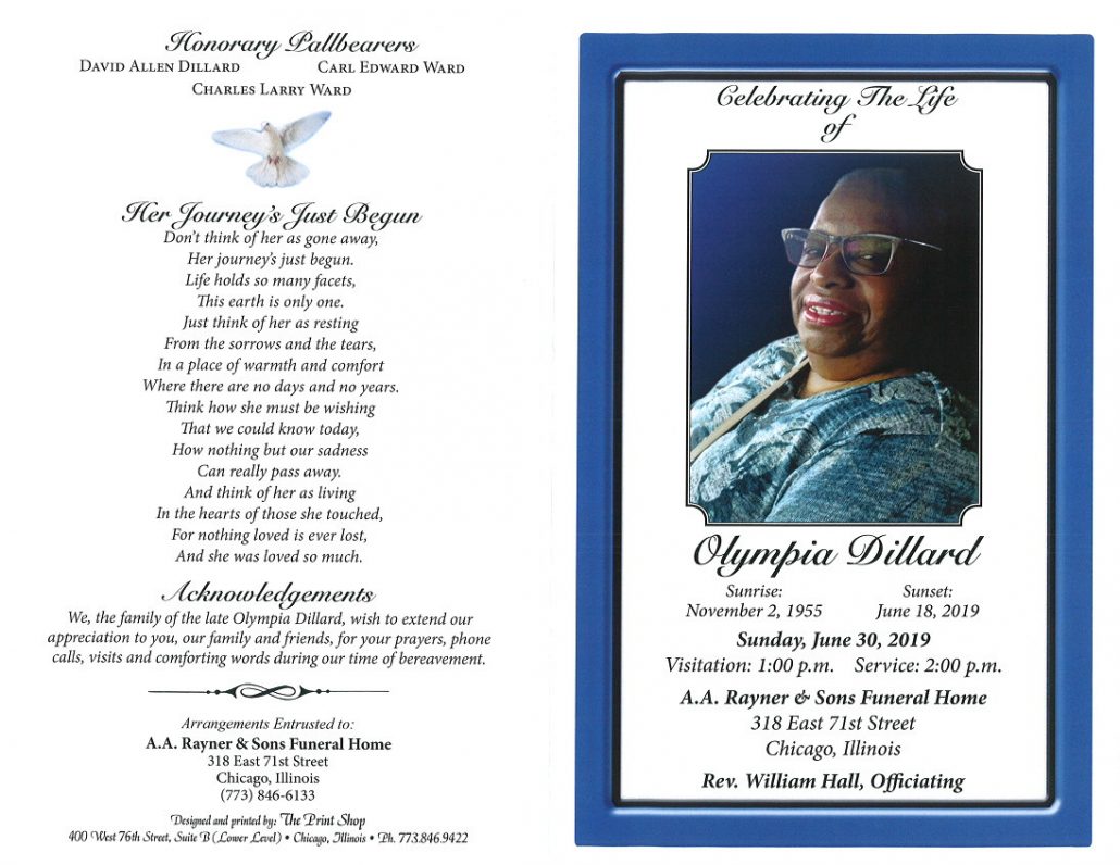 Olympia Dillard Obituary