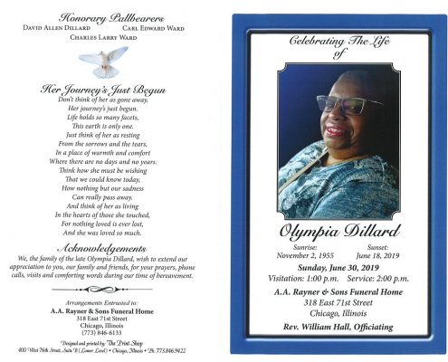 Olympia Dillard Obituary