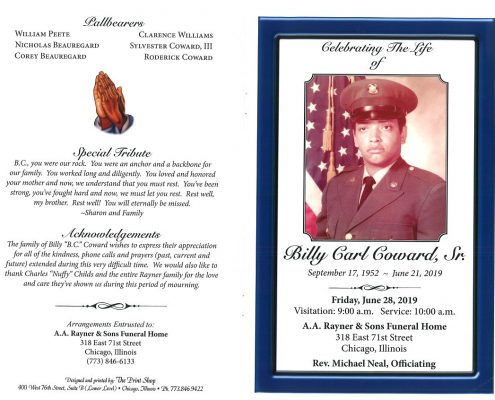 Billy Carl Coward Sr Obituary