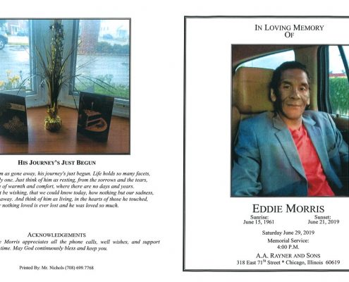 Eddie Morris Obituary