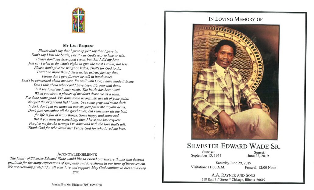 Silvester Edward Wade Sr Obituary