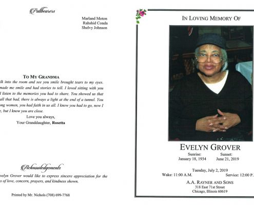 Evelyn Grover Obituary
