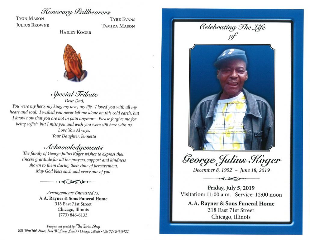 George Julius Koger Obituary