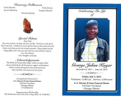 George Julius Koger Obituary